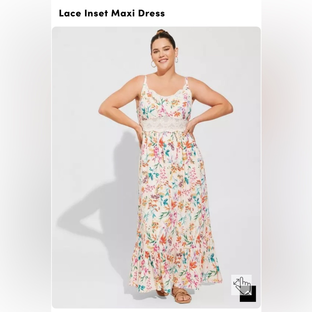 Lace Inset Maxi Dress - Torrid 1